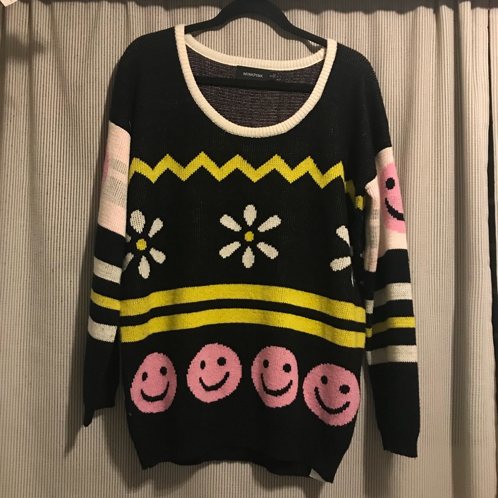 Minkpink Oversized Graphic Sweater